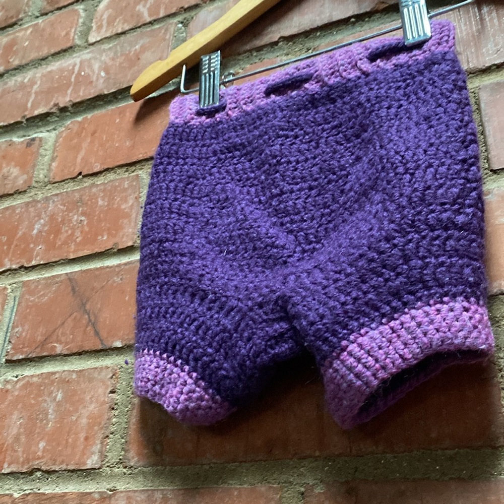 Wool shorties hand crocheted - Picture 4 of 5